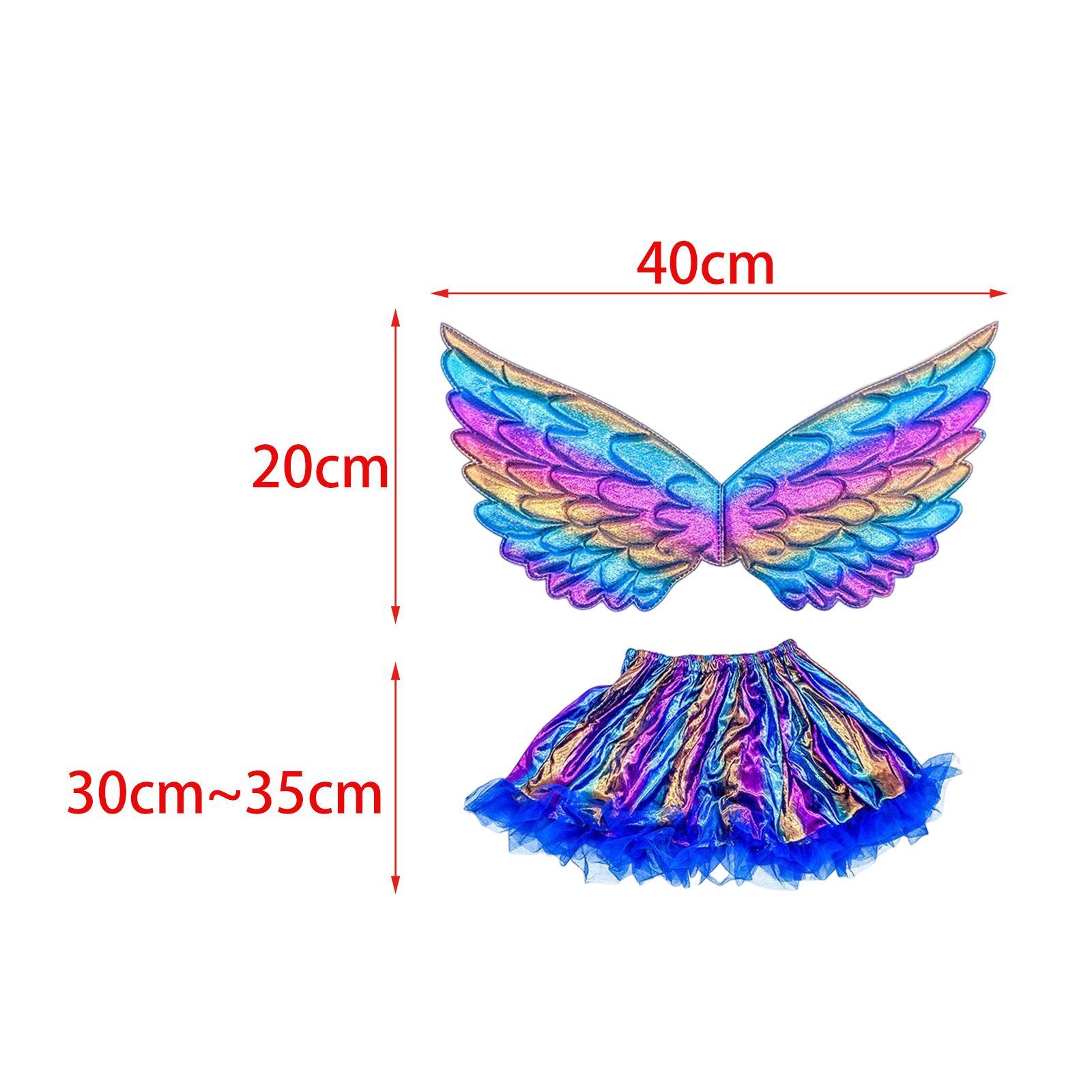 Girls Butterfly Wing Costume Dress up Fairy Tutus Apparel for Halloween Party