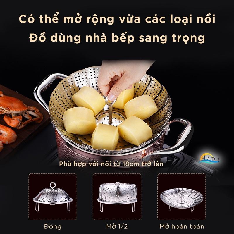 Xửng Hấp Inox 16cm 14cm Nồi Cơm Điện Xôi Bánh Bao Cao Cấp Đạt Chất Lượng Đức HADU