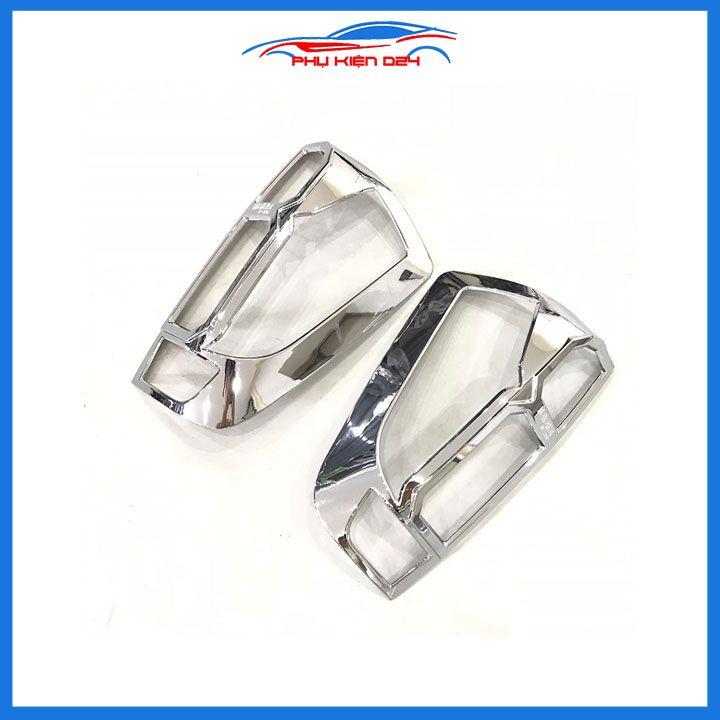 Ốp viền đèn pha hậu ô tô Navara 2016-2021 mạ crom, ốp đèn lắp trước sau trang trí bảo vệ xe hơi