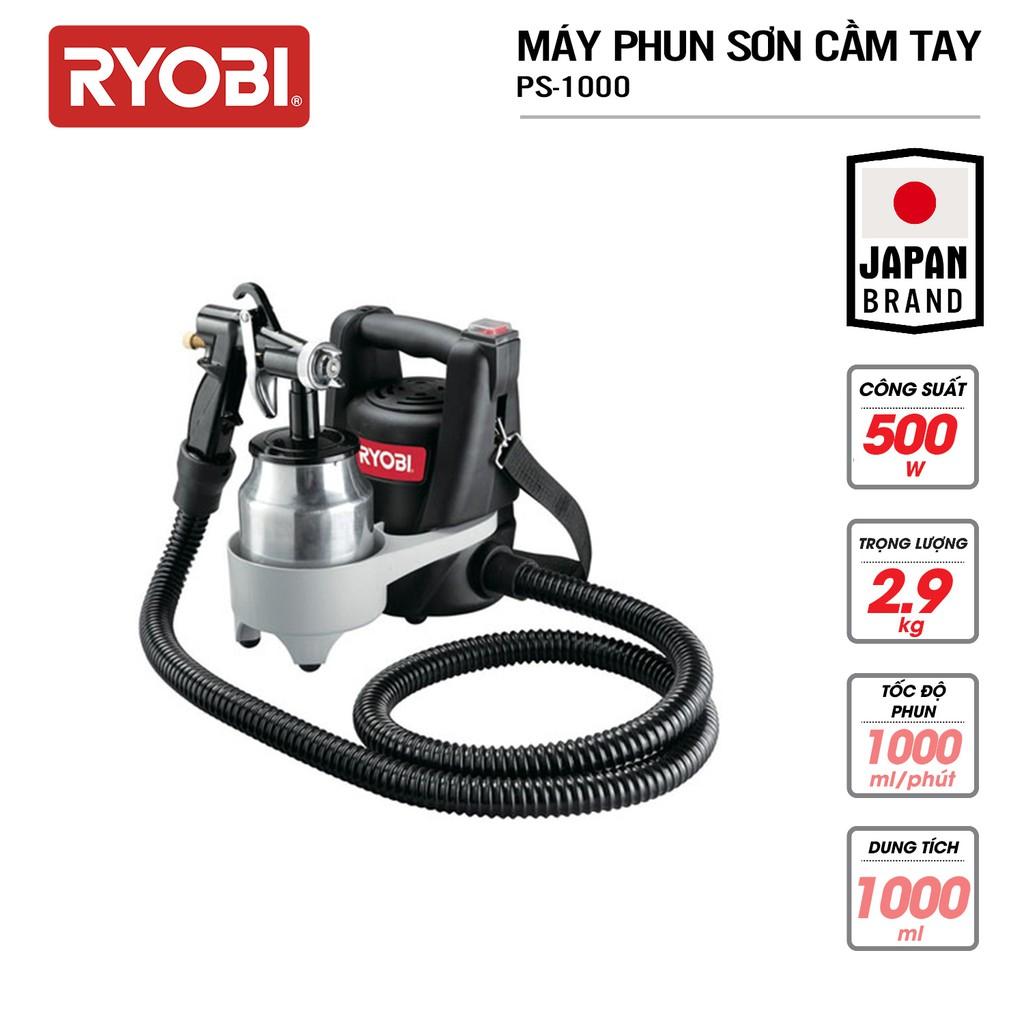 Máy phun sơn cầm tay điện 500W RYOBI (KYOCERA) - PS-1000 (Kèm Linh kiện khác)