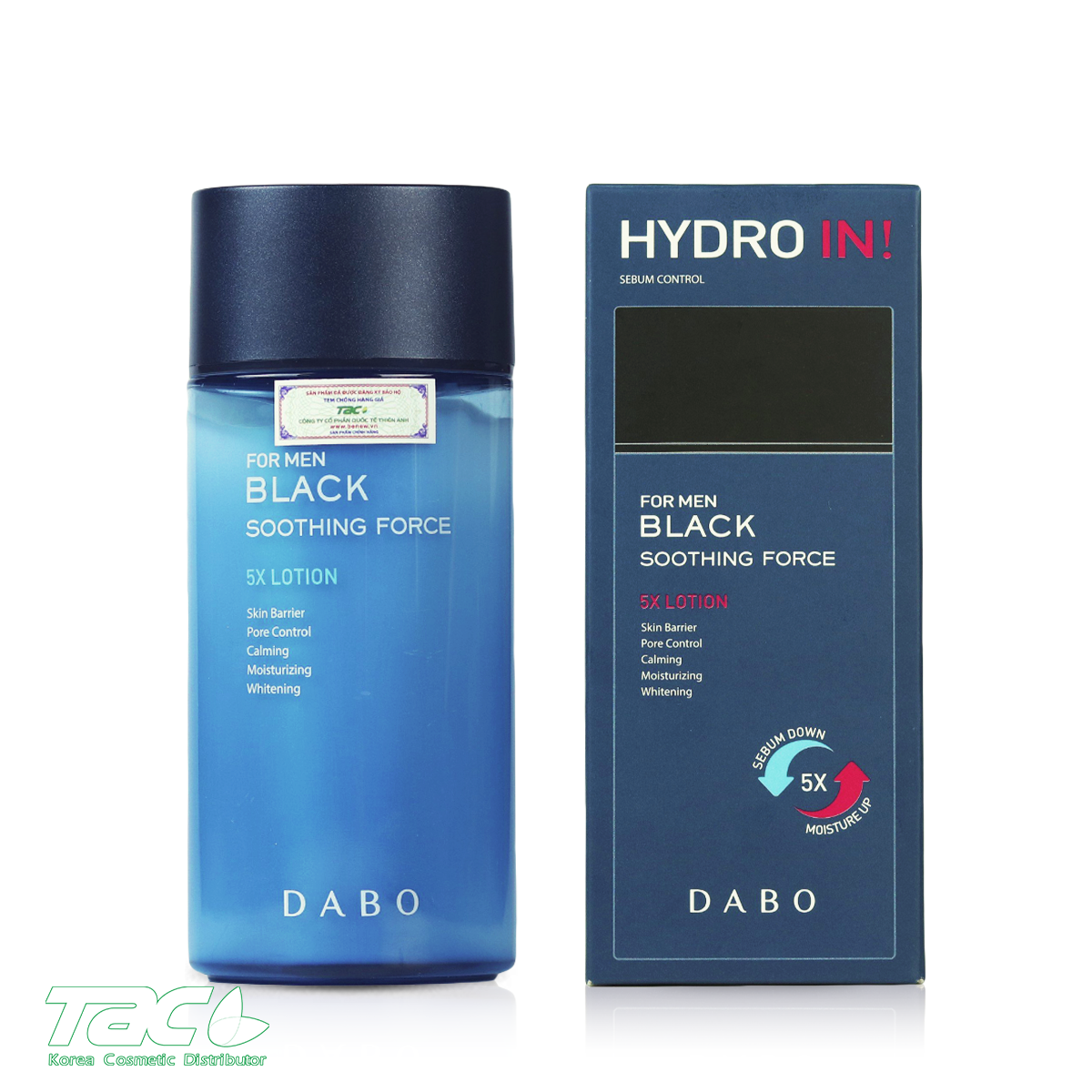Lotion dưỡng da đa năng dành cho nam - DABO BLACK FORCE SOOTHING 5X LOTION  160ML