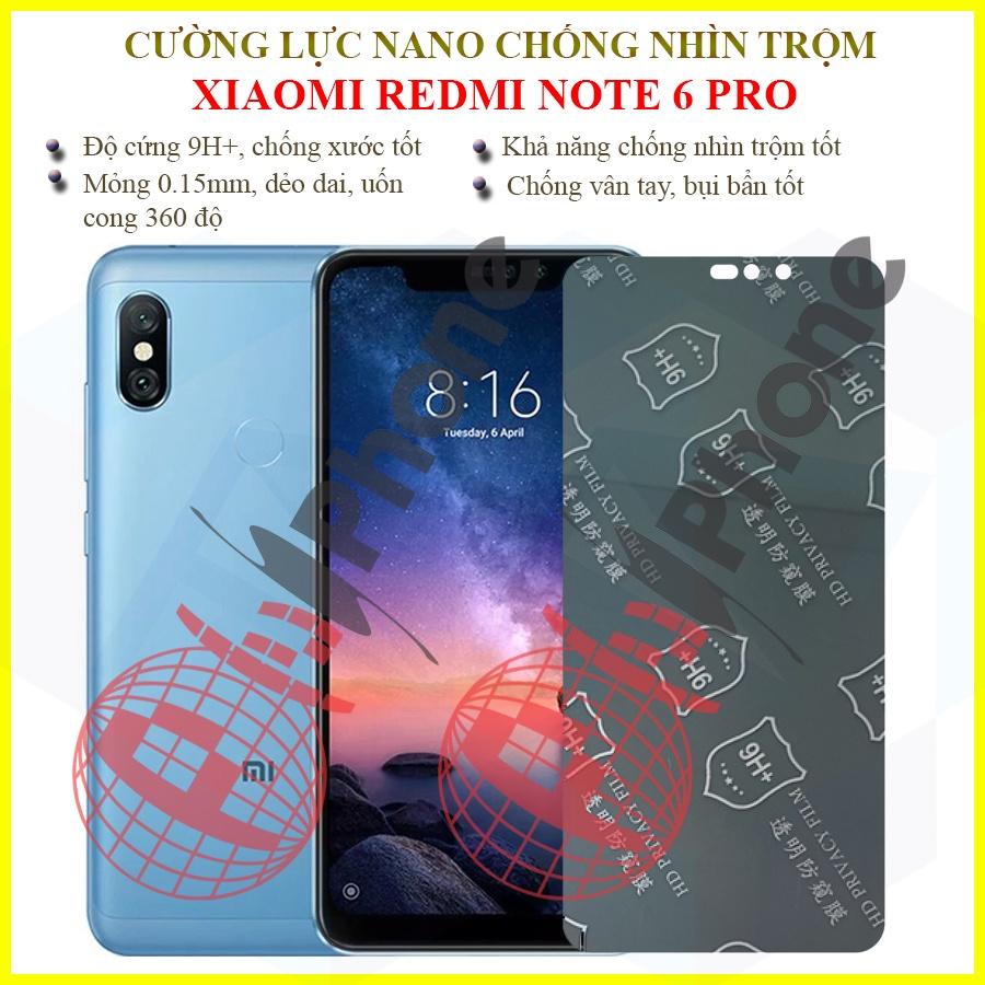 Dán chống nhìn trộm dành cho Xiaomi Redmi Note 6 pro - Dán cường lực dẻo nano 9H+