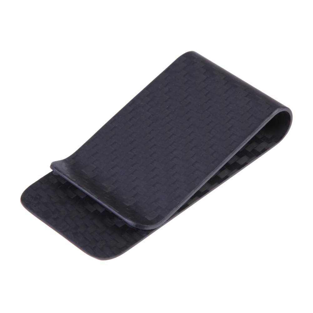 Real Carbon Fiber Money Clip Matte Black Credit Card Holder Money Wallet