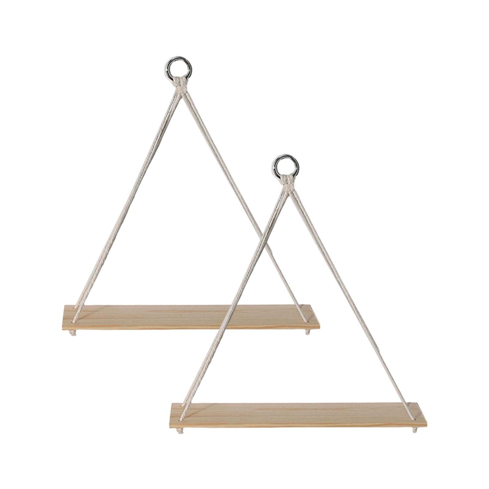 Hanging Shelf for Wall Rack Planter Shelf Wooden Shelf White for Living Room