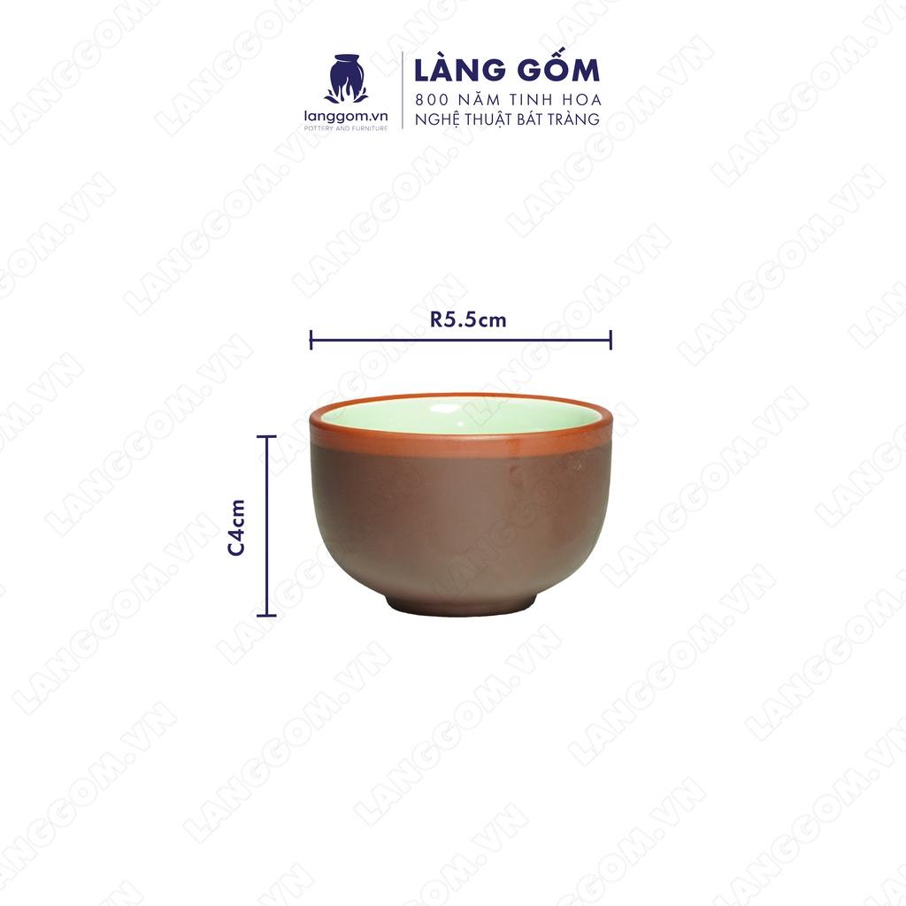 Bộ ấm chén đất nung gốc cây + đĩa tách - Men mộc - Gốm sứ Bát Tràng - langgom.vn
