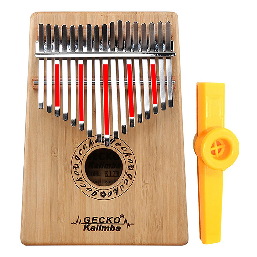 Đàn Kalimba Gecko 17 Phím K17BAEQ Gỗ Trúc Kèm Kèn Kazoo (Có EQ)