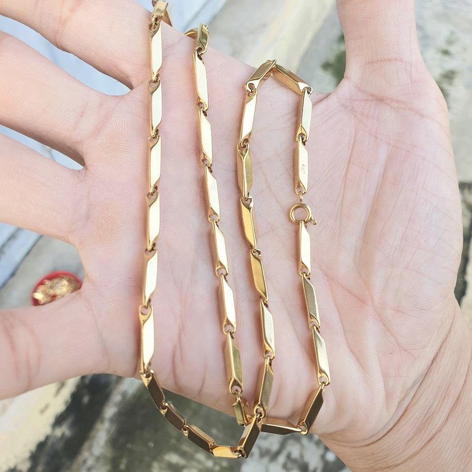 Dây Chuyền Nam Trúc Trơn Titanium Cao Cấp Nhẹ Không Phai Màu- Mang lâu dài không đen