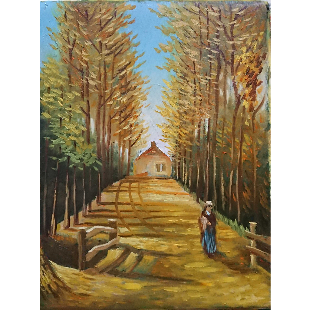 Thu Về - Tranh Sơn Dầu Vẽ Tay 30x40cm
