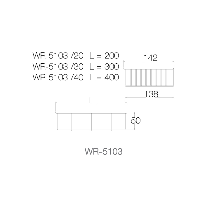 Giá đựng đa năng treo tường - WR-5103-30 - INOX SUS 304