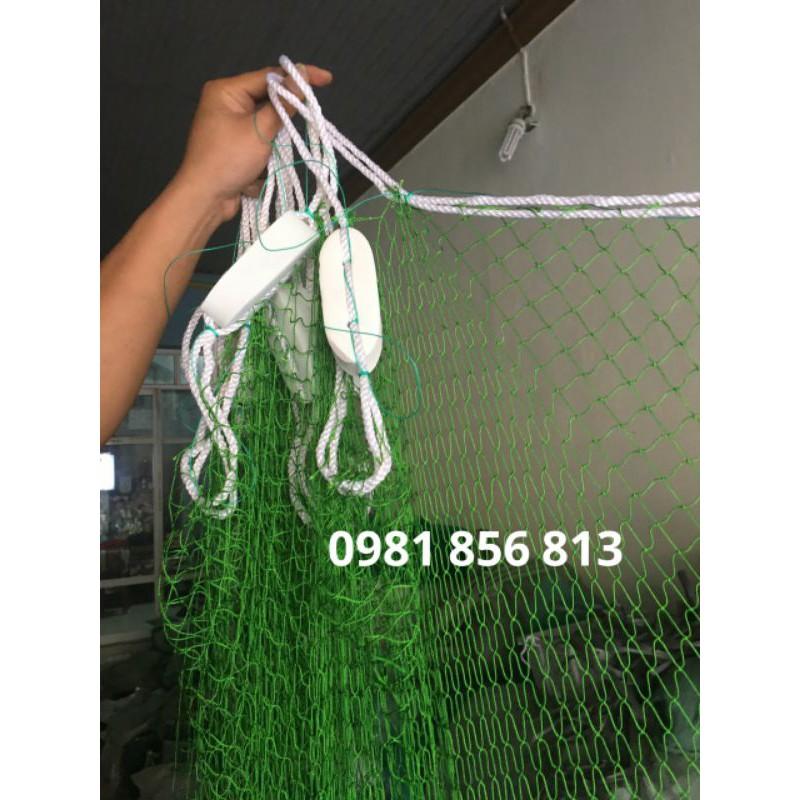 Lưới kéo cá, vét cá, lưới quét ao hồ bằng dù Thái cao 2m5m dài 30m túi 5m hàng đặt theo yêu cầu giá 3100k1