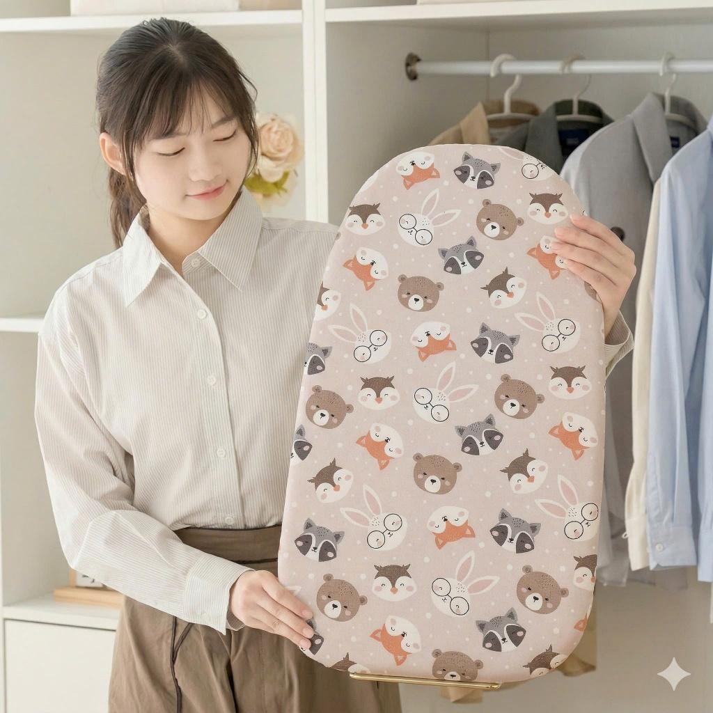 Bàn Ủi Quần Áo Gấp Gọn Lót Vải Chống Bỏng, Cầu Để Là Khô Quần Áo Dáng Ngồi Tiện lợi -mầu ngẫu nhiên