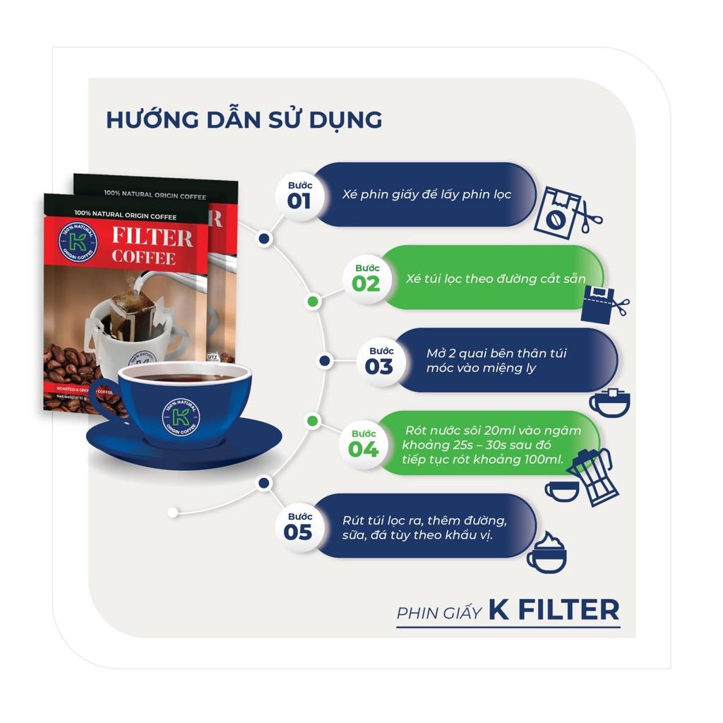 Cà phê túi lọc K-FILTER tiện lợi (105g/Hộp)