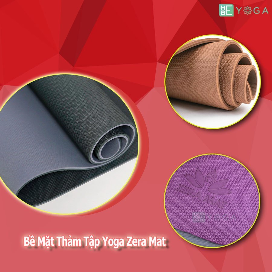 Thảm Tập Yoga TPE Hebeyoga Zera Mat 8mm 1 Lớp Kèm Túi