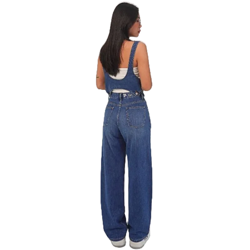 Bộ quần + Áo yếm nữ ngắn Y2 siêu hot, quần bò nữ cá tính chất denim Cao Cấp - thương hiệu Samma Jeans - Quần jeans