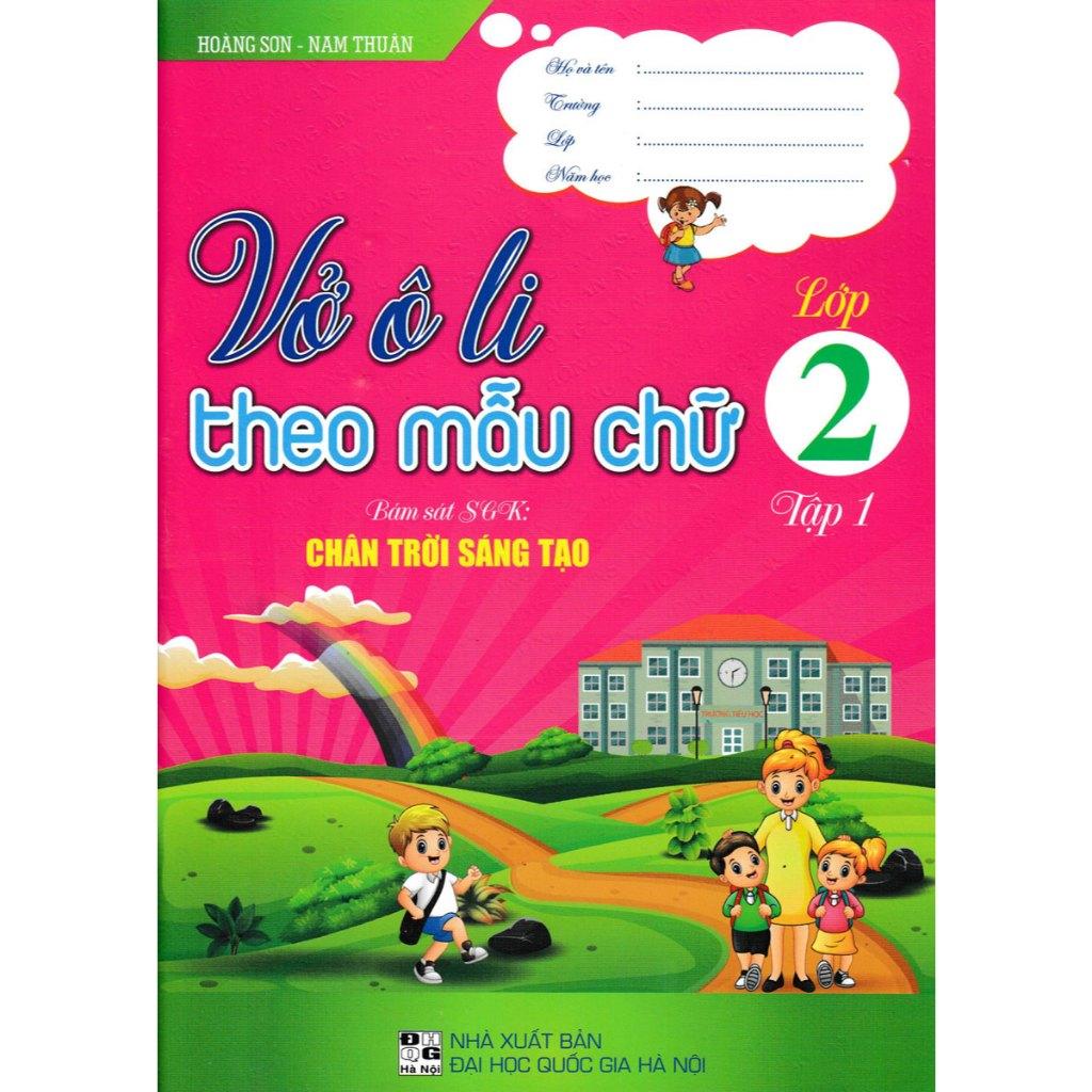 Sách - Combo Vở Ô Li Bài Tập Toán Lớp 2 + Vở Ô Li Theo Mẫu Chữ Lớp 2 (Bám Sát SGK Chân Trời Sáng Tạo) (Bộ 4 Cuốn) - HA