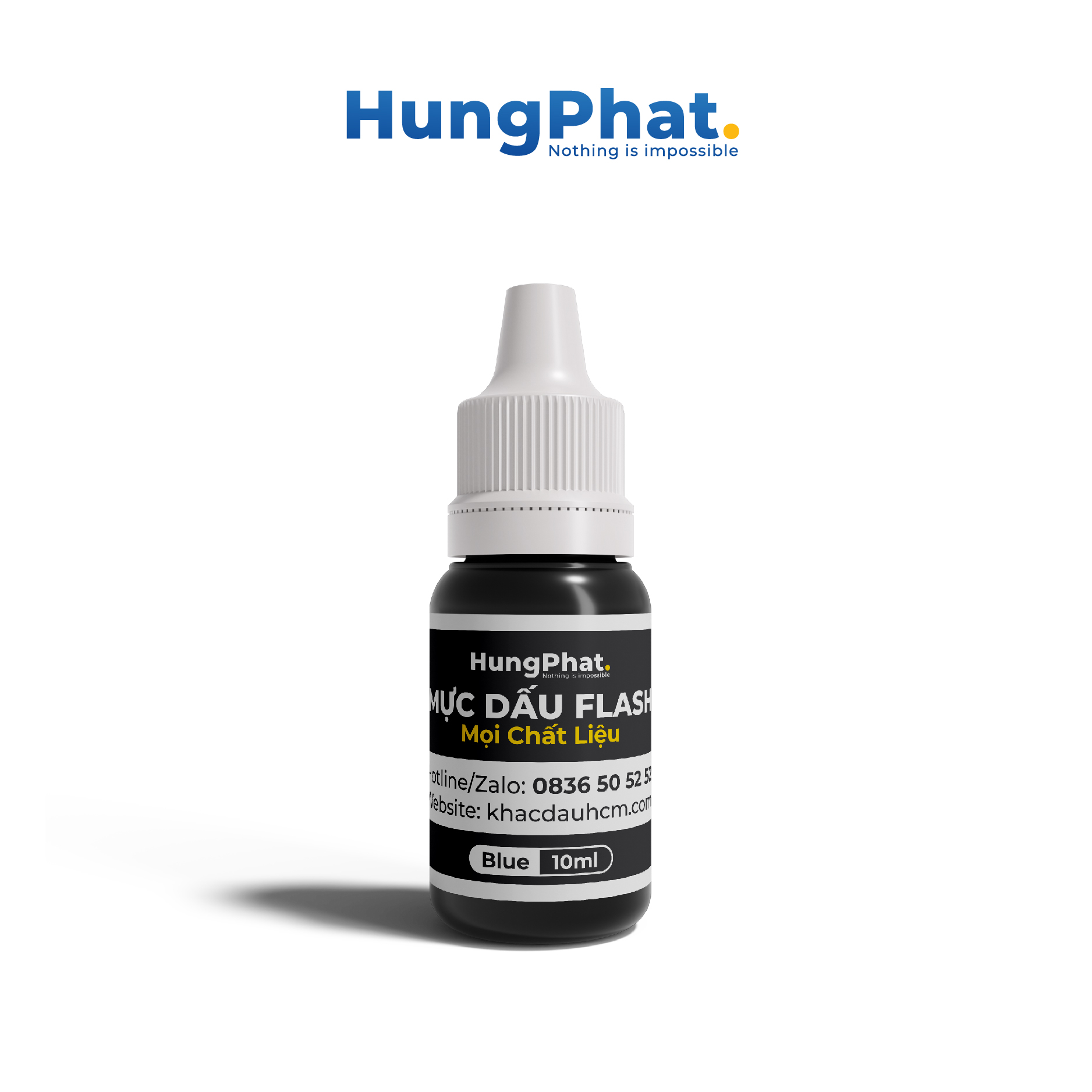 Mực dấu flash in trên mọi chất liệu, mực chuyên dụng chai 10ml