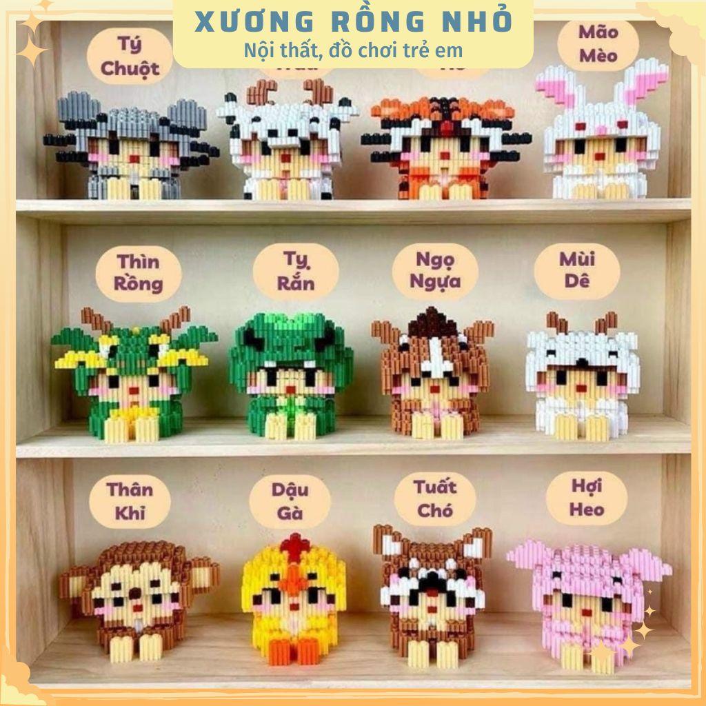 Trọn bộmô hình mini 12 con giáp,Mô hình hải tặc, doraemon và những người bạn full set