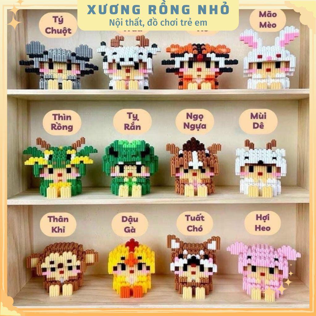 Trọn bộmô hình mini 12 con giáp,Mô hình hải tặc, doraemon và những người bạn full set