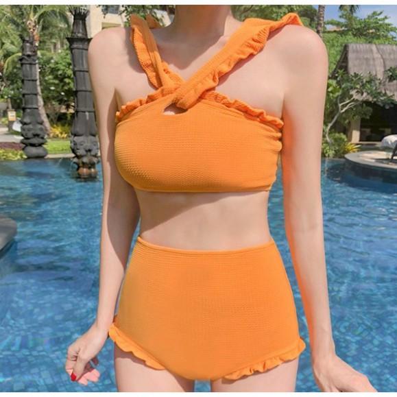 Bikini Áo Tắm Tay Bồng Quảng Châu Hottrend 2021 Khoe Dáng Nuột Sang Chảnh Che Khuyết Điểm Sexy