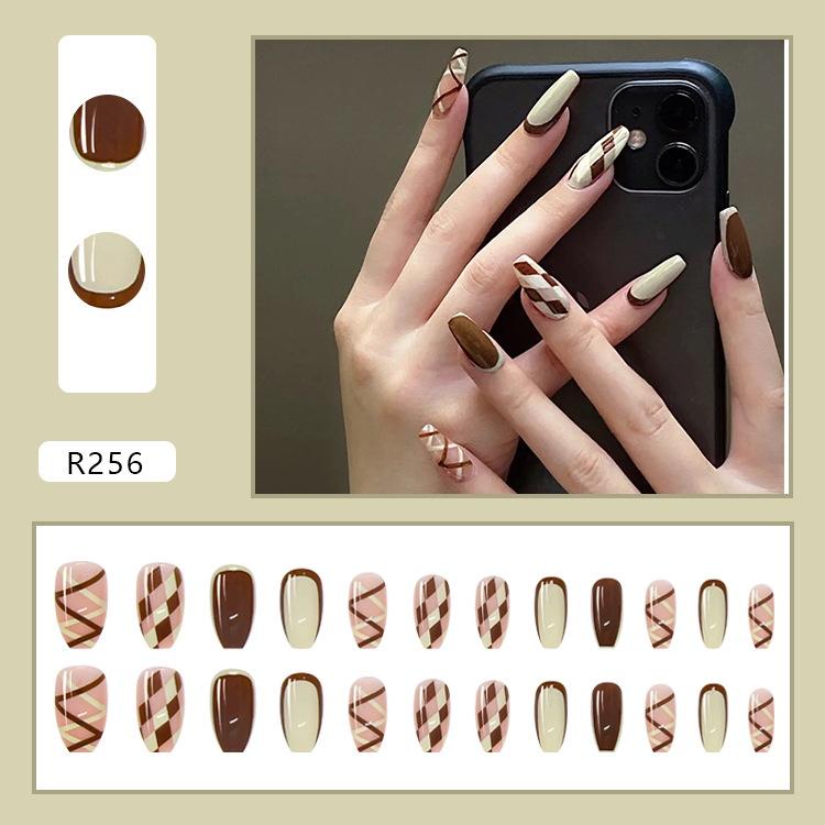 Móng tay giả kèm keo 24 móng đẹp làm nail noel