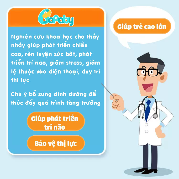 Bộ Chạm Nhảy Tăng Chiều Cao Cho Bé Tiếng Việt Tiếng Anh Tự Động Đếm Màu Sắc Dễ Thương Bafaby 307