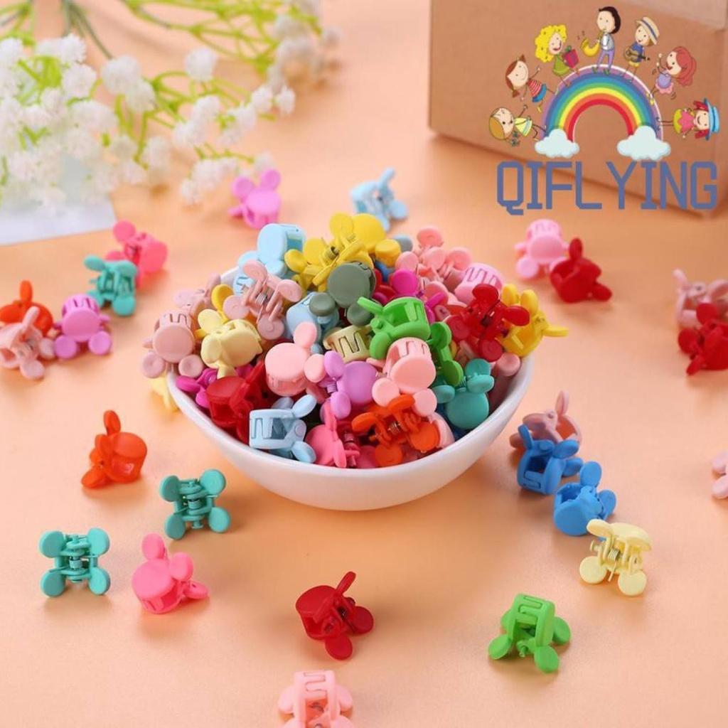 Set 50 Kẹp Tóc Càng Cua Mini Nhiều Mẫu KIDS GENZ Nhiều Màu Trong Túi Zip Cho Bé Gái