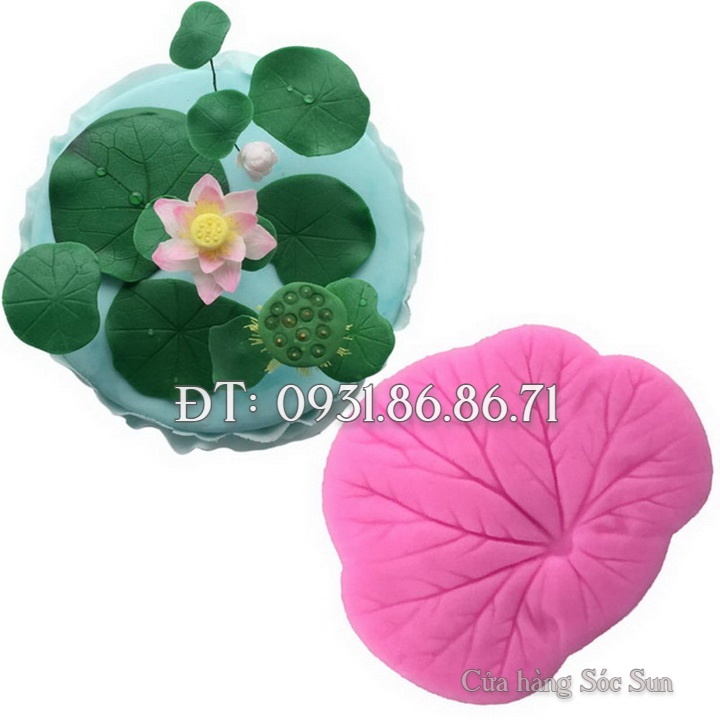 Khuôn silicon lá sen - Mã số 1586