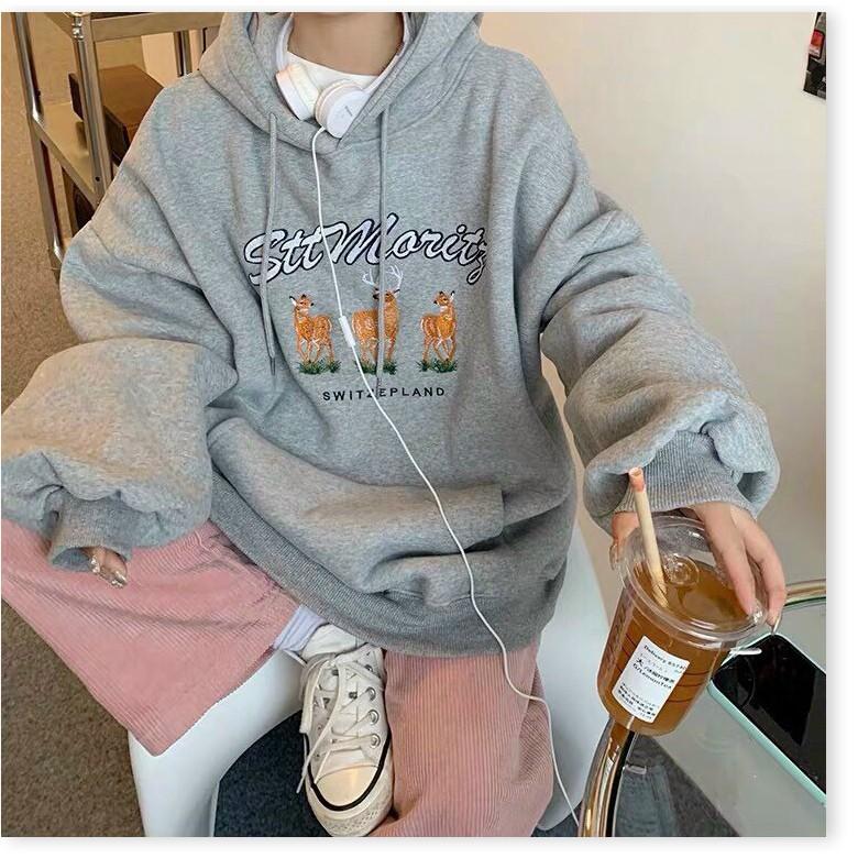 ÁO KHOÁC NỮ HOODIES FORM RỘNG,THIẾT KẾ HỌA TIẾT XINH XẮN,CHẤT LIỆU VÃI NỈ THOÁNG MÁT THỜI TRANG KING STORE