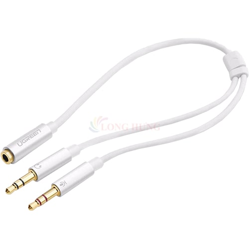 Cáp chuyển AV 3.5mm sang 2 đầu mic và tai nghe Ugreen Audio Cable Aluminum Case 20cm AV140 - Hàng chính hãng