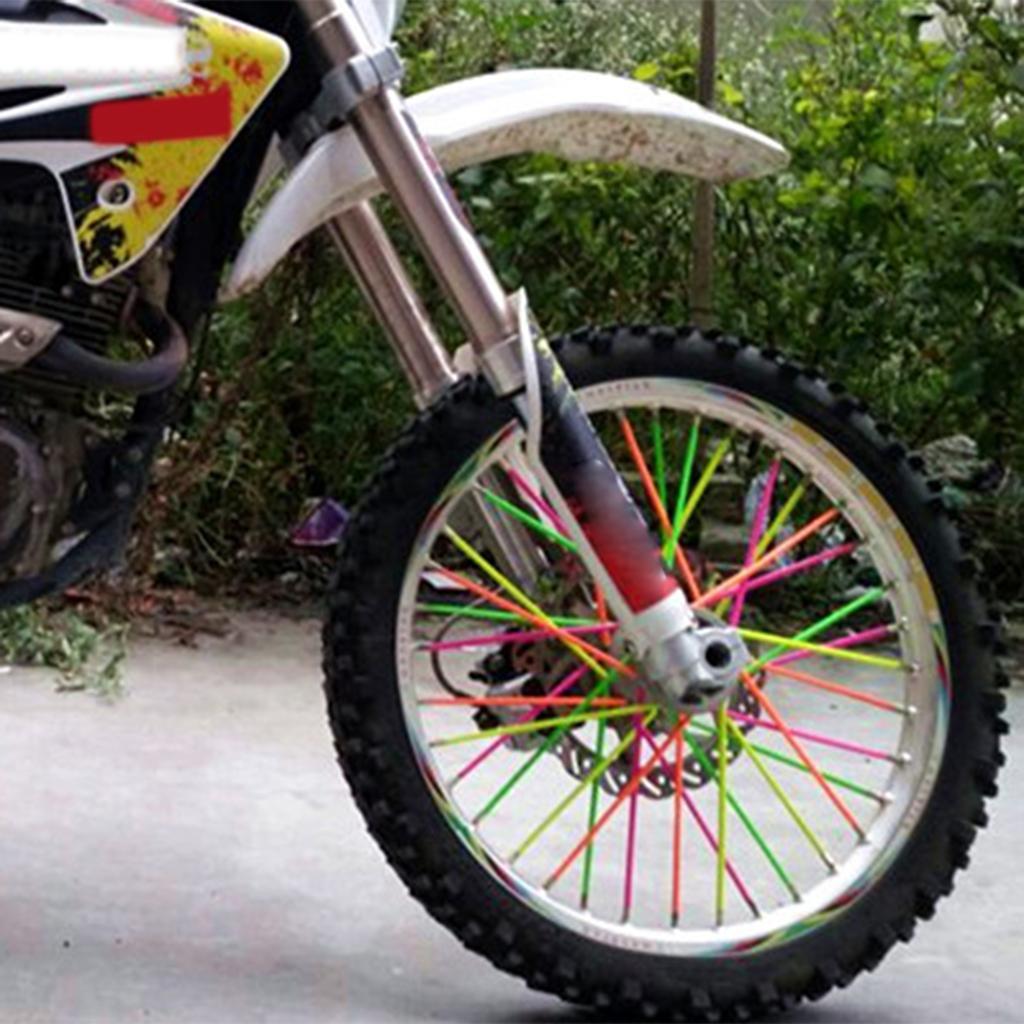 2X 36 Sets   Spoke Wraps Trim Pipe Kit Wheel Rim Custom for Motocross