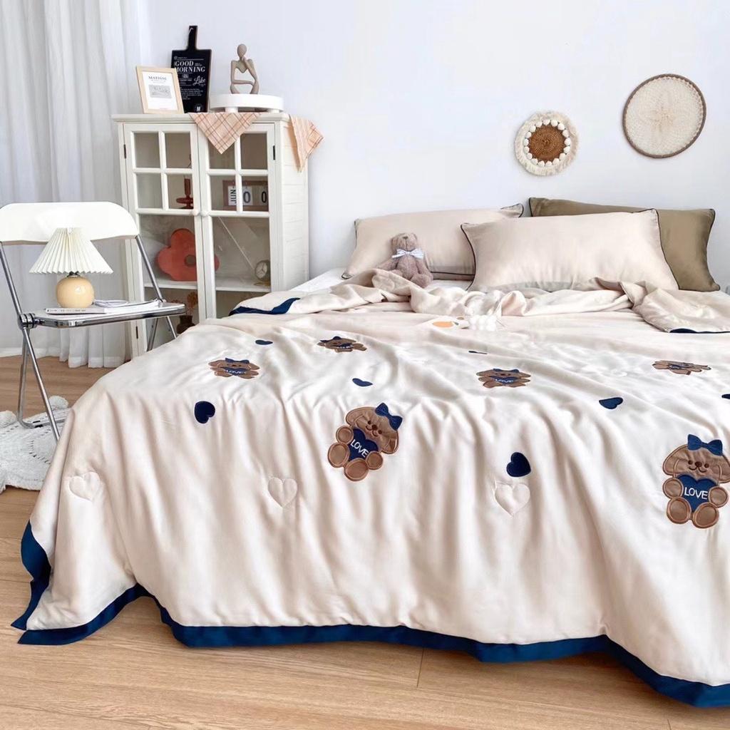 CHĂN HÈ TENCEL CAO CẤP 2M*2M3 MÀU TRẮNG