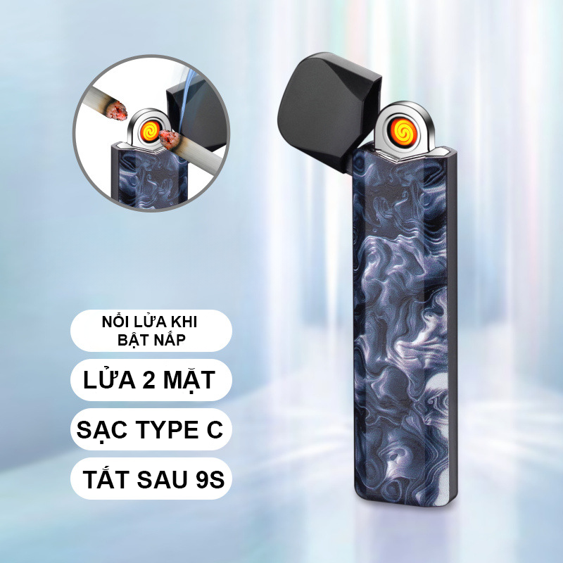 Bật Lửa Điện 2 Mặt Mini Fullbox - Sạc Điện