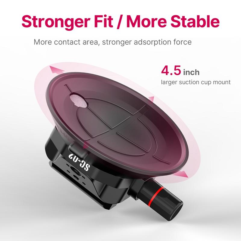 Ulanzi xe điện thoại hành động Camera Máy bơm tay Bơm tay hút 360 ° Có thể điều chỉnh 1/4 "3/8" cho GoPro Insta360 DJI Action Điện thoại thông minh