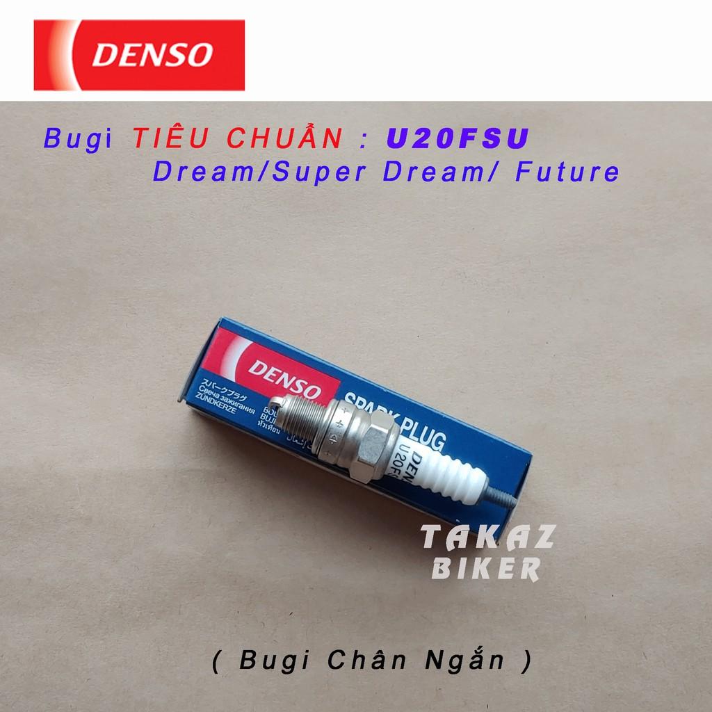 Bugi DENSO TIÊU CHUẨN U20FSU chân ngắn Cup 50 70 90 ; Dream - Wave 100 ; Wave ZX ; Future 110 ; Sirius ; Jupiter