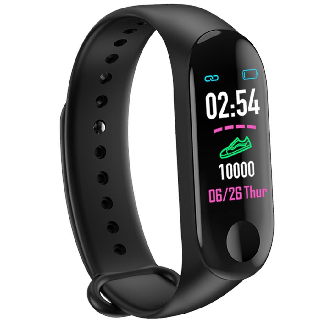 M3 Bluetooth Smart Watch Heart Rate / Blood Pressure Monitor Tracker Black