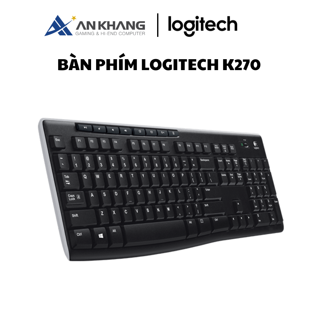 Bàn phím Logitech K270 - Hàng Chính Hãng - Bảo Hành 36 Tháng [Lỗi 1 đổi 1]