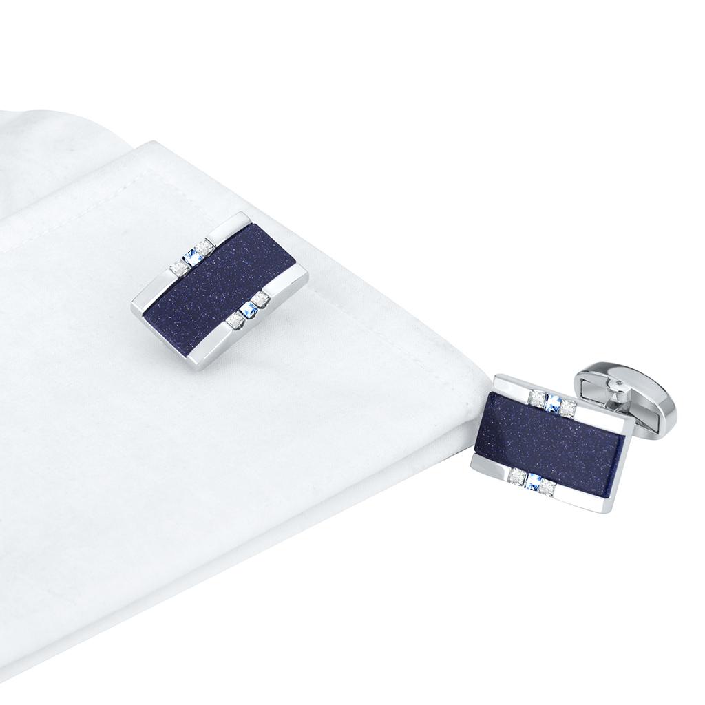 Elegant Crystal Cufflinks Rectangle Cuff Links For Men Wedding Party Gifts