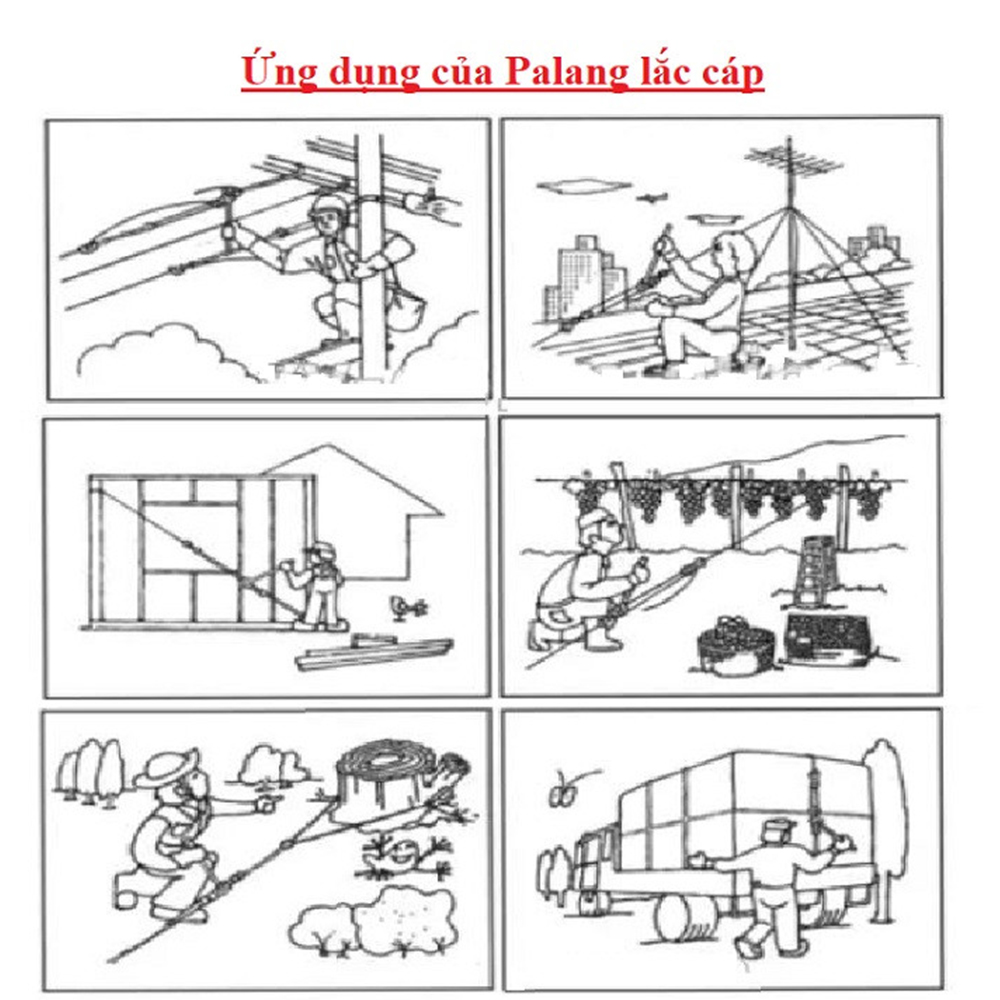 Pa Lăng Lắc Cáp ABG Chiều Dài Xích 2.3 Mét, Loại Ba Lăng Dùng Kéo Cáp Trong Điện Lực, Xây Dựng và Đời Sống - Hàng Chính Hãng