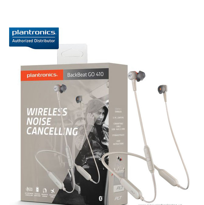 Tai nghe Plantronics BackBeat GO 410 - Màu Trắng (212079-99)- Hàng chính hãng: sử dụng công nghệ chống ồn(ANC), thiết kế gọn nhẹ, tích hợp cảm biến thông minh