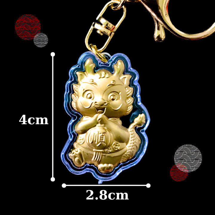 Móc khoá hình con rồng vàng - SP007091