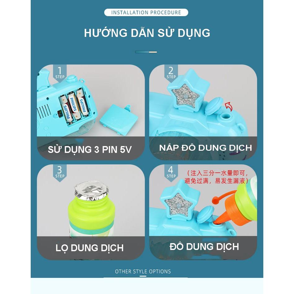 MÁY ẢNH THỔI BONG BÓNG 3IN1 CÓ DÂY ĐEO, ĐÈN NHẤP NHÁY, NHẠC VUI NHỘN CHO BÉ