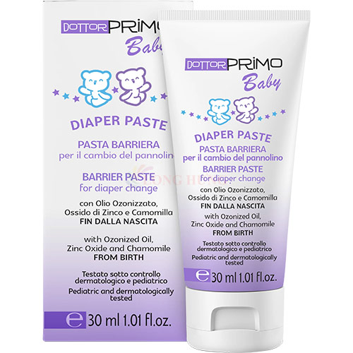 Kem bôi hăm Dottorprimo Baby Diaper Paste ngăn ngừa hăm tã cho bé (30ml) - Hàng chính hãng