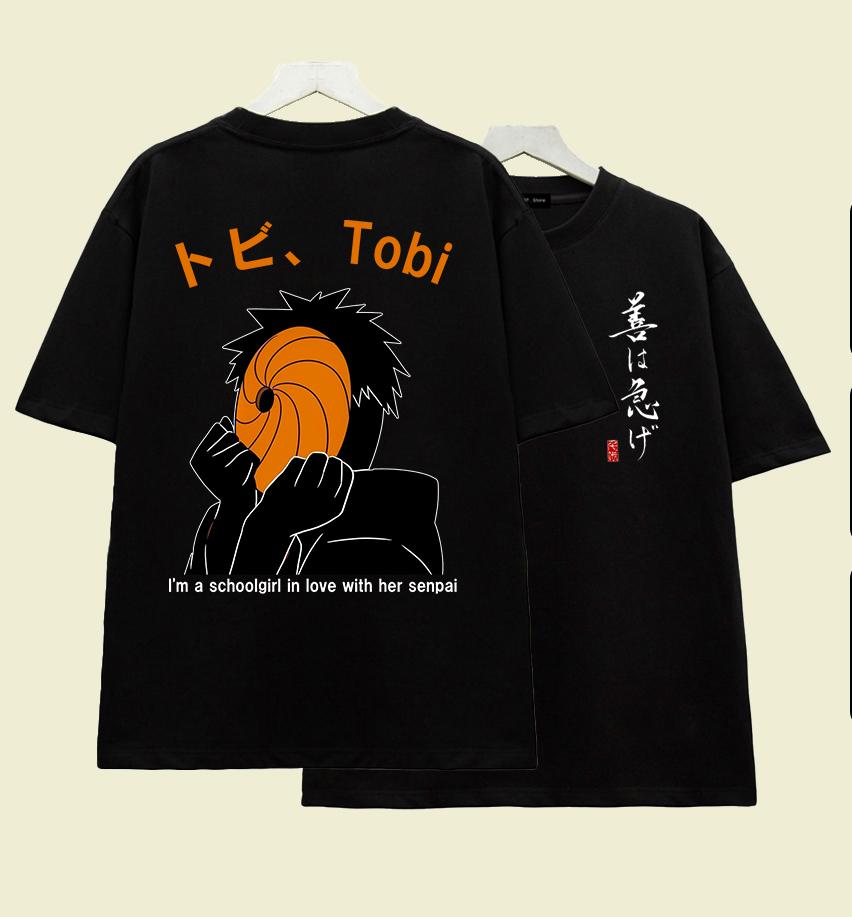15 Mẫu Áo thun (Đen) Anime Naruto _ nhân vật được yêu thích Tobi - Itachi - Sasuke Unisex. Mẫu áo thun 2 mặt - 7