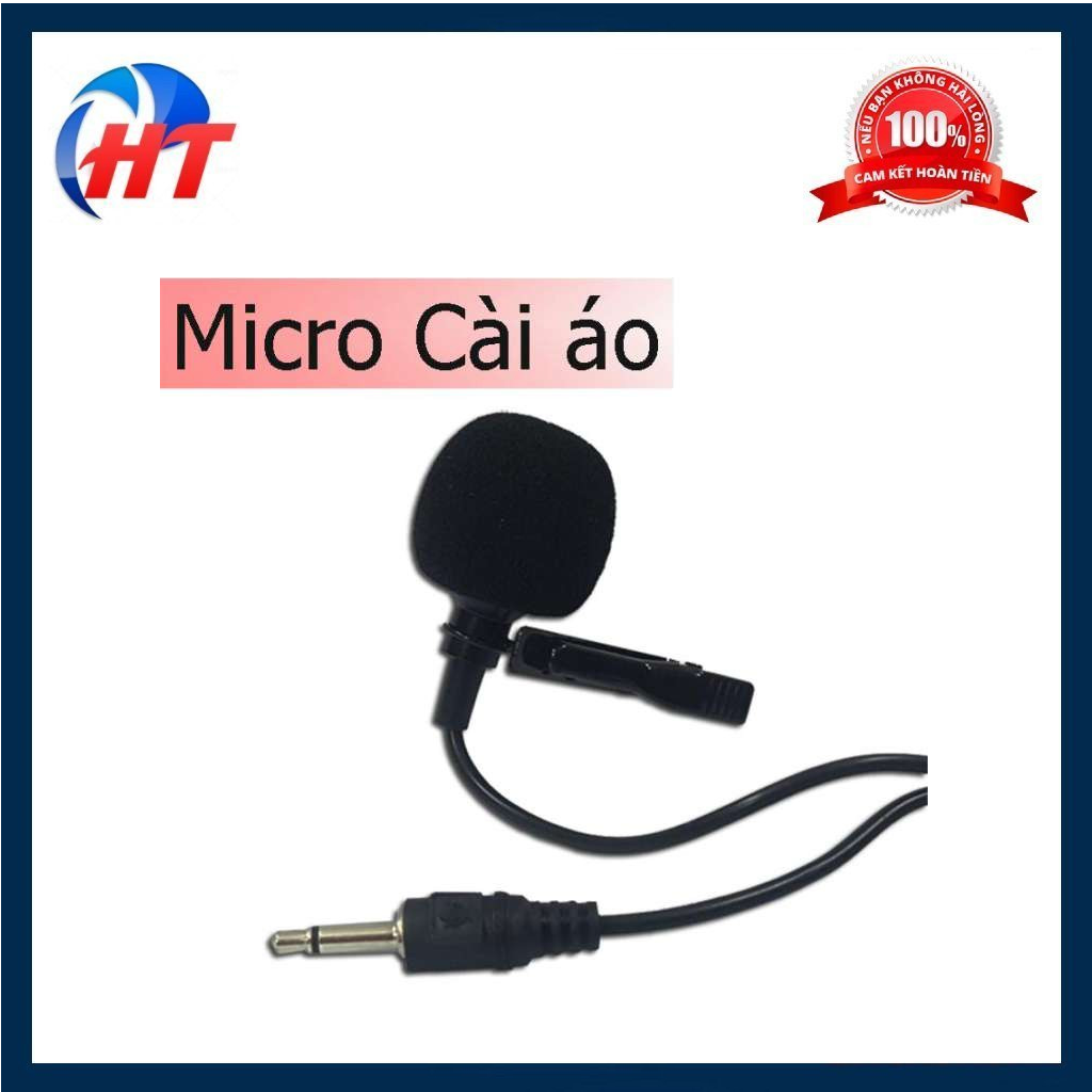 Micro cài áo giắc cắm 3.5mm cho laptop/ máy tính bàn/ điện thoại - HT