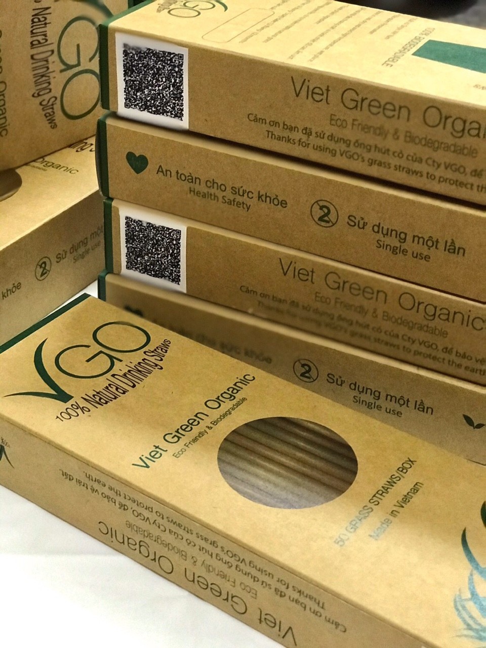 Ống hút cỏ bàng - Grass straws - 50 ống