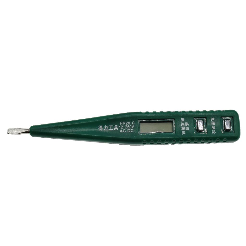 12-250V AC/DC Bút Thử Điện Kỹ Thuật Số Bút Thử LCDDisplay Bút Thử Điện Áp