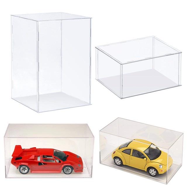 55 Size, dày 3mm, Hộp Mica trưng bày sản phẩm mô hình, đồ sưu tầm, chống bụi, dạng lắp ráp - 10x20cm
