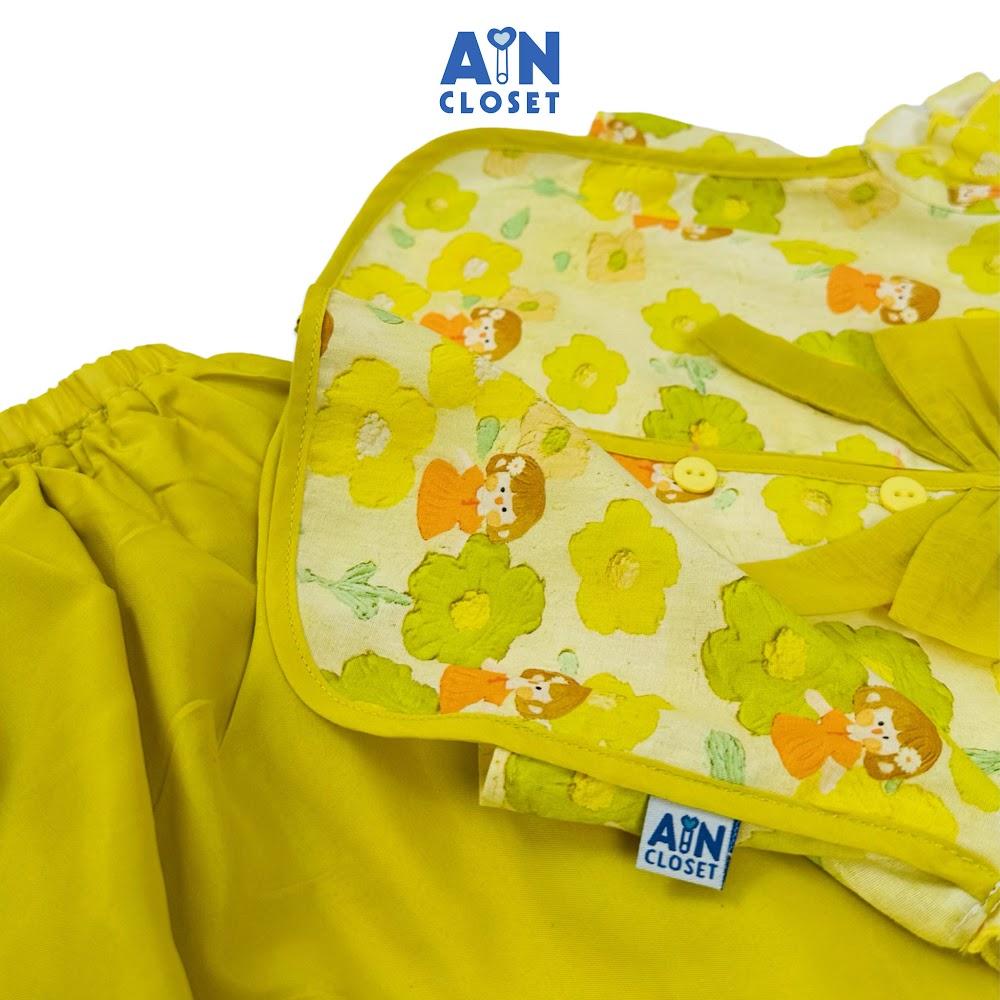 Set Áo váy bé gái Dân Quốc họa tiết Bé Hoa Vàng - AICDBGJWF2V9 - AIN Closet