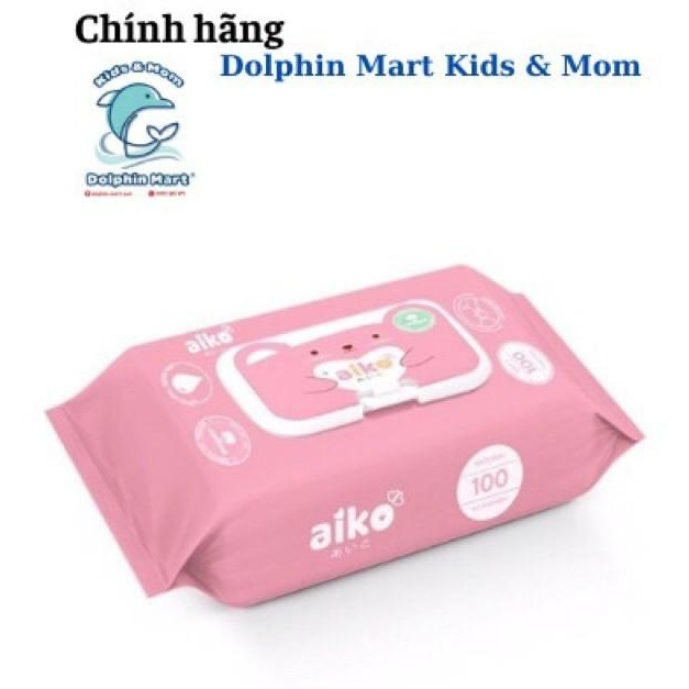 Khăn Ướt Cho Bé AIKO 100 Tờ Không Mùi