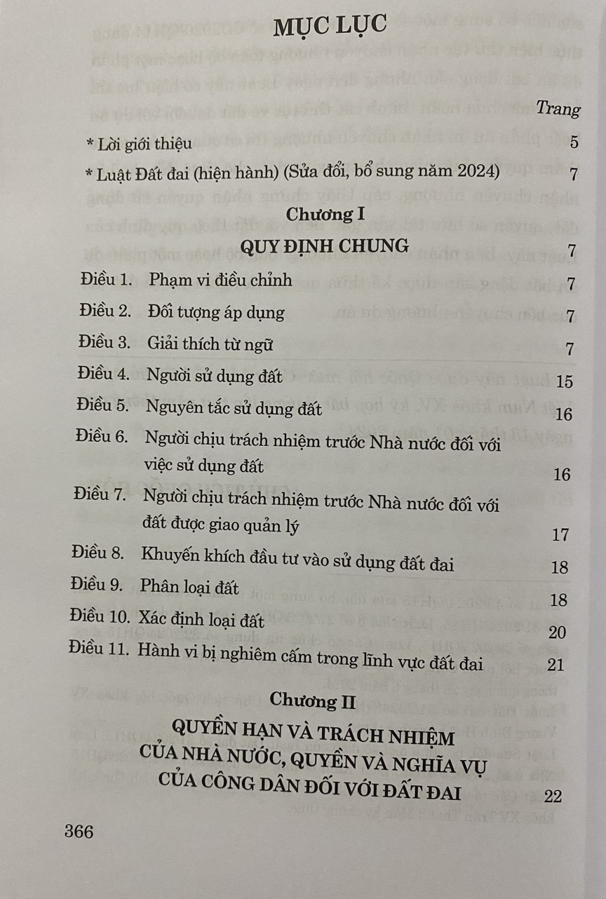 Luật Đất Đai ( Hiện Hành) ( Sửa đổi, bổ sung năm 2024 )